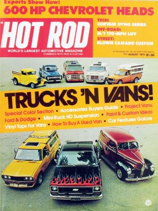 HOT ROD 1975 AUG - MICKEY THOMPSON, 600hp 302 MOUSE
